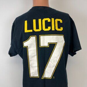 Milan Lucic Boston Bruins Jersey T Shirt Mens Size L Black NHL Hockey